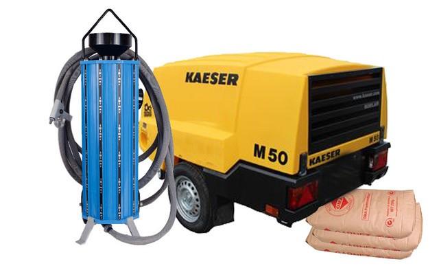 Blåsepakke kompressor og IBIX blåser